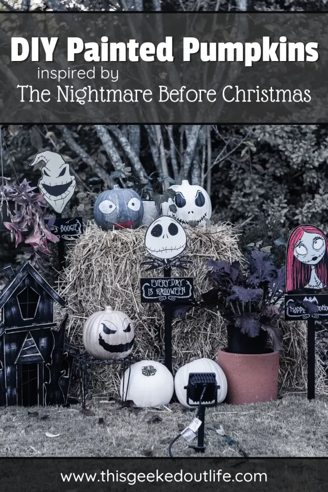 DIY Painted Pumpkins inspired by the Nightmare Before Christmas