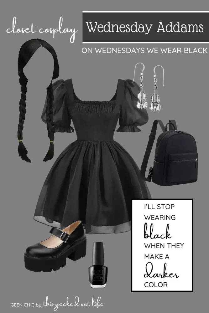 Everyday Geek Chic Costumes from Your Closet Fashion, Wednesday Addams