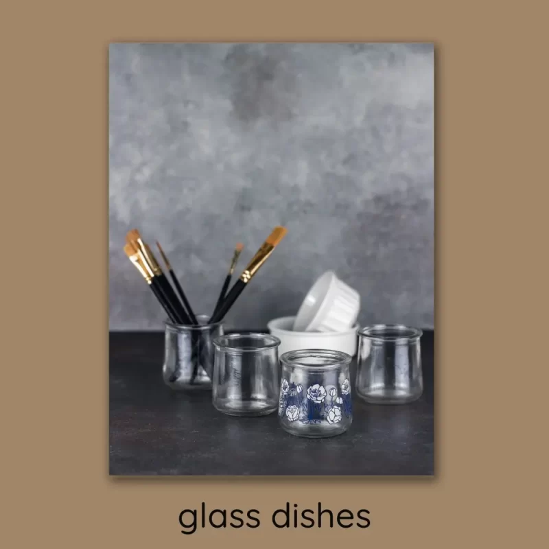 glass dishes for paint and water and where to buy