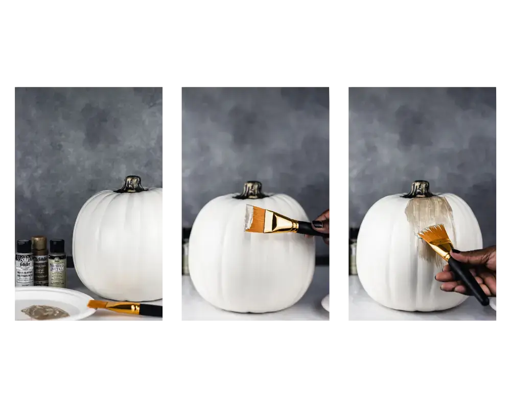 painting the white pumpkin