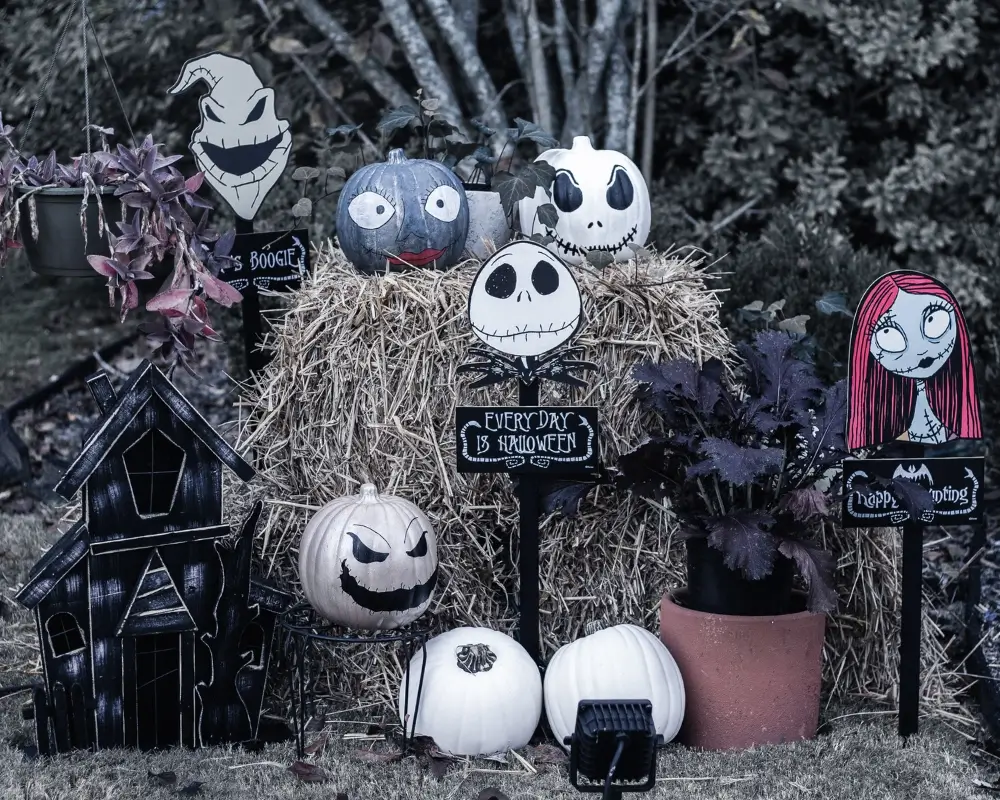 The Nightmare Before Christmas Painted Pumpkins Outdoor Decor