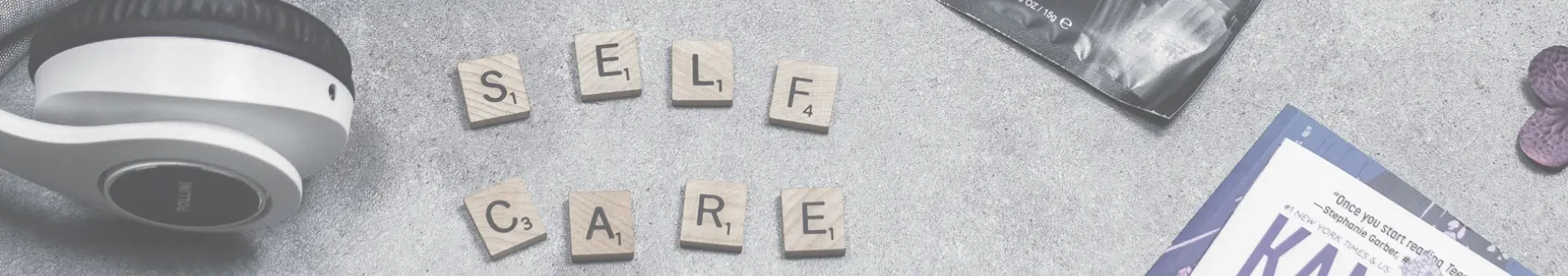 scrabble tiles, geeky self-care