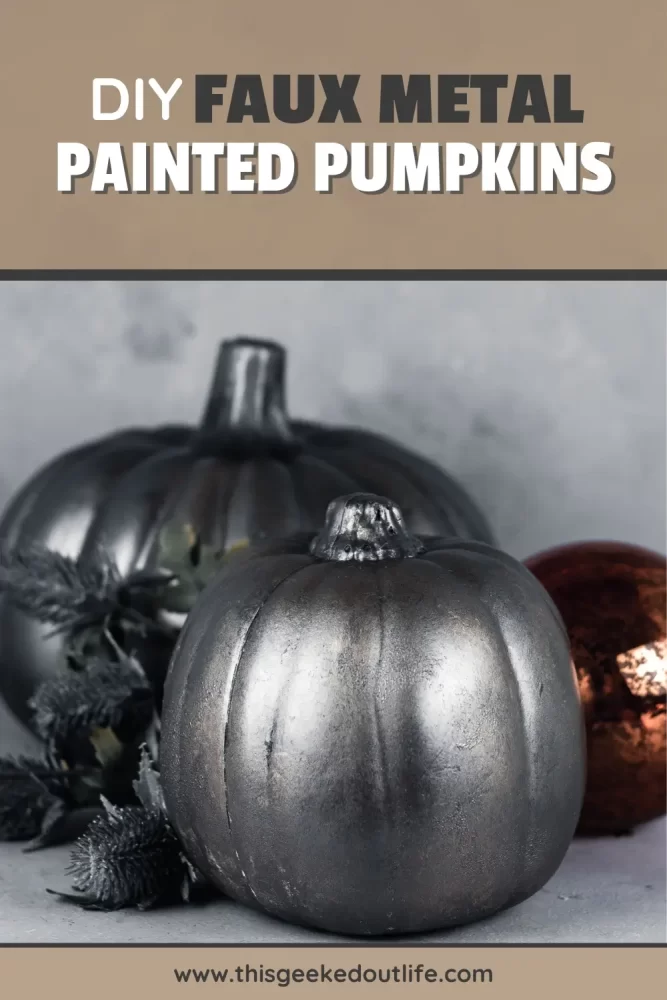 DIY Faux Metal Painted Pumpkins Pin