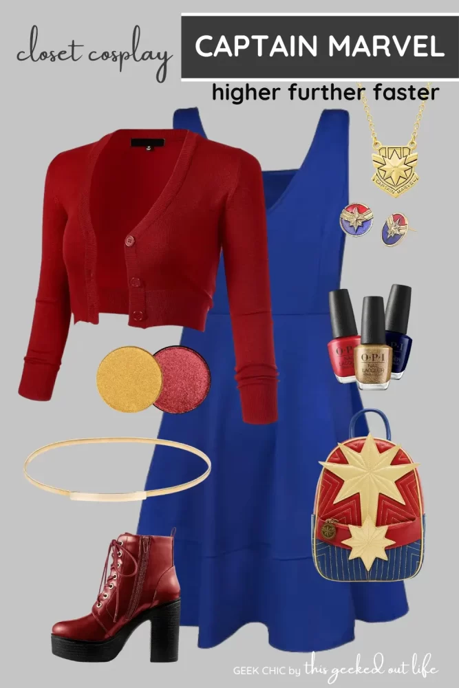 Closet Geek Chic Fashion Outfit for Captain Marvel