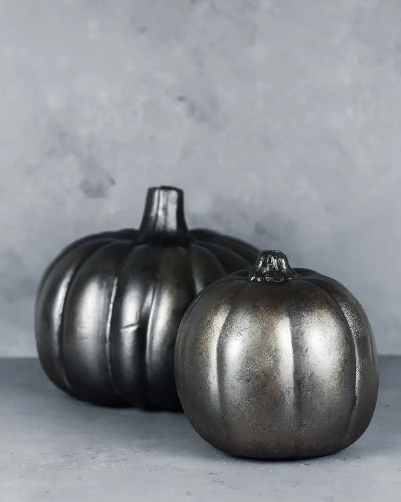 Faux Metal Painted Pumpkins