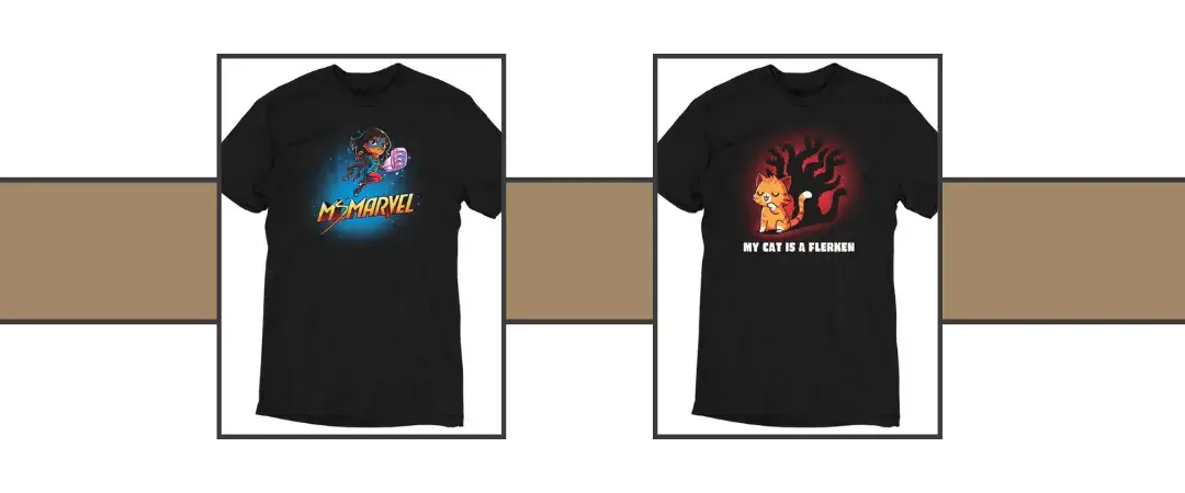 TeeTurtle shirts to represent the Marvels film