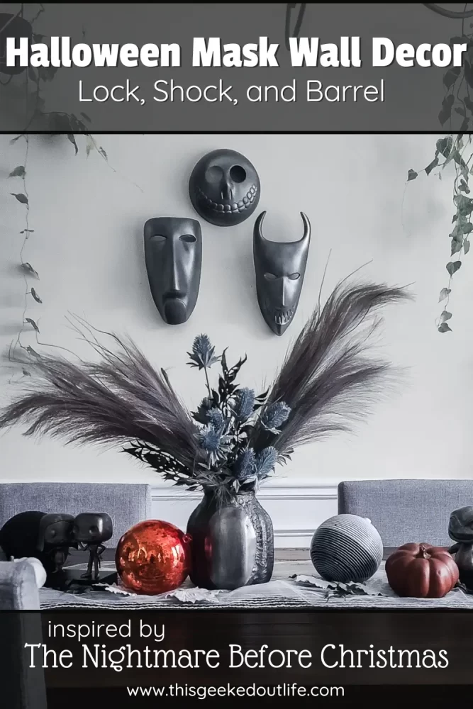 Halloween mask fall wall decor spooky the nightmare before christmas